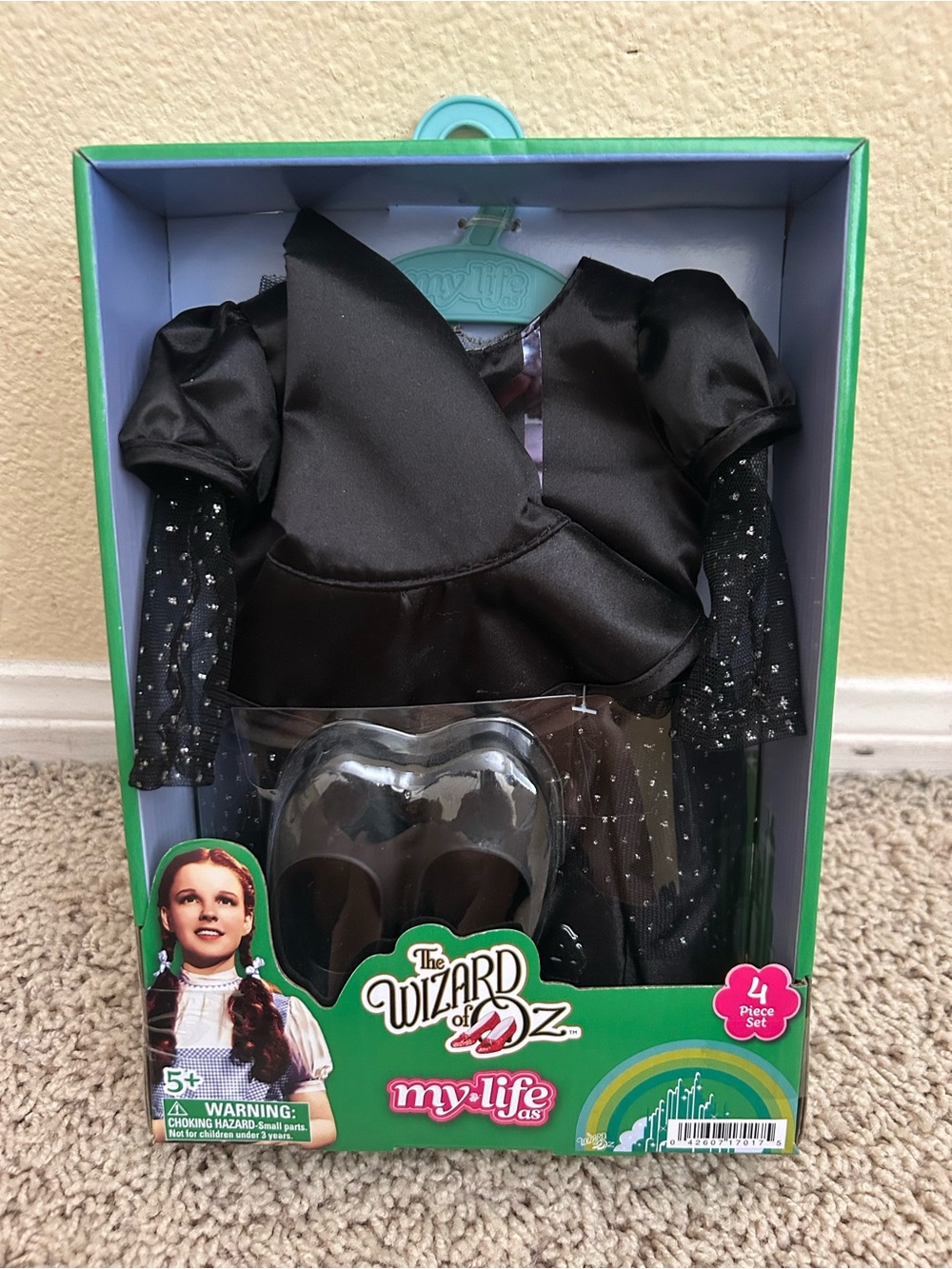 My Life As The Wizard of Oz Elphaba Wicked Witch 4-piece outfit for 18” dolls